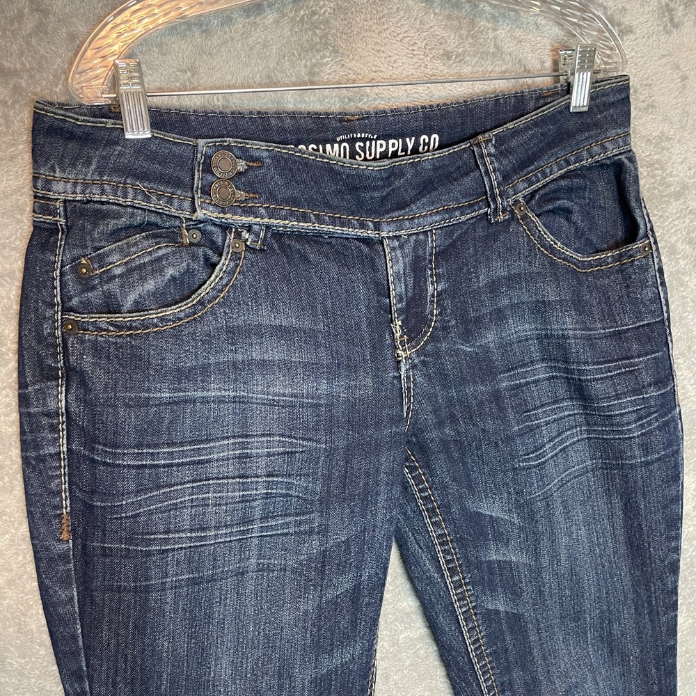 Mossimo Juniors Thick Stitch Bootcut Flare Denim Jean 13‎ Y2K Bratz Indie Sleaze